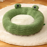 CozyFrog™ Pet Bed — Warm Plush Nest for Cats & Small Dogs
