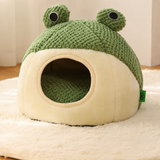 CozyFrog™ Pet Bed — Warm Plush Nest for Cats & Small Dogs